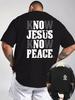 T-shirt con Slogan Stampato sul Retro "Conosci Gesù Conosci la Pace" Per Unisex Realizzata al 100% in Cotone Perfetta per lo Stile Streetwear Estivo