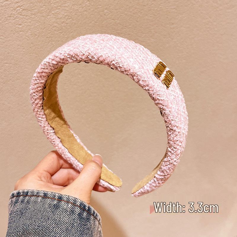 Pink Series Women's Versatile High-Top Non-Slip Hairband - Perfect for Outings, Face Washing, and Sweet Styles