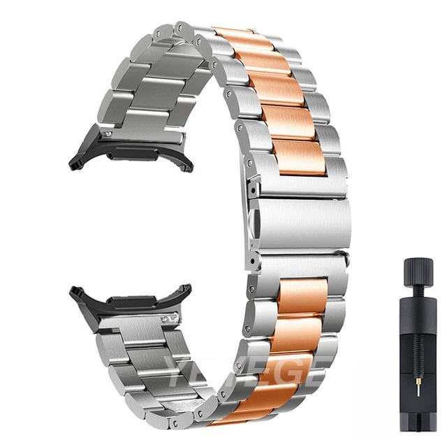 Metal Strap For Samsung Galaxy Watch Ultra LTE 47mm Band Stainless Steel Strap For Samsung Watch 7 44mm 40mm Wristband Correa