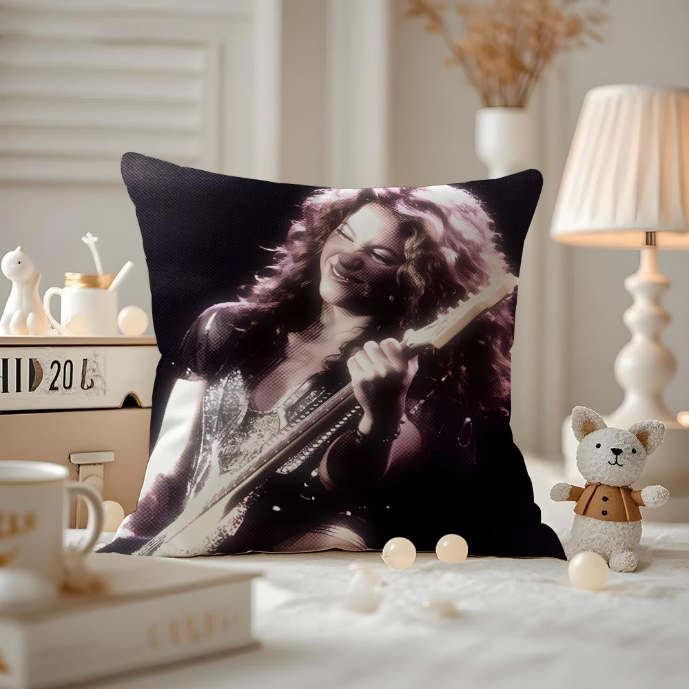 Shakira Cushion Cover Anti-dustmite Pillowcase Invisible Zipper Silky Short Plush Sofa Cushion Cover