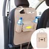 LAINLOY Felt Car Seat Back Organizer, Kick Mats Car Back Seat Protector for Kids, 6-Pocket Storage for Tissue, Box, Pen, Toy, Automobile Road Trip