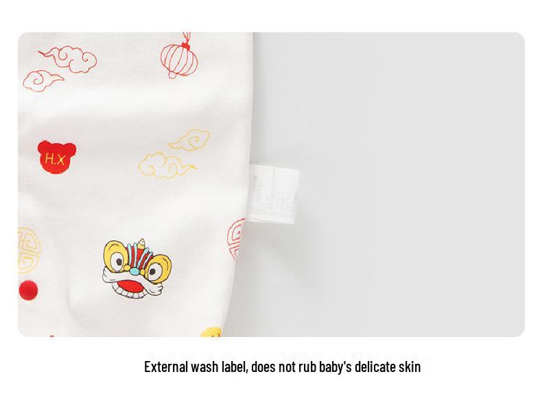 Newborn Chinese Style Cotton Long Sleeve Romper