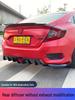 Compatible Rear Diffuser, Spoiler & Side Skirts for 10th Gen Civic – No-Cut Installation