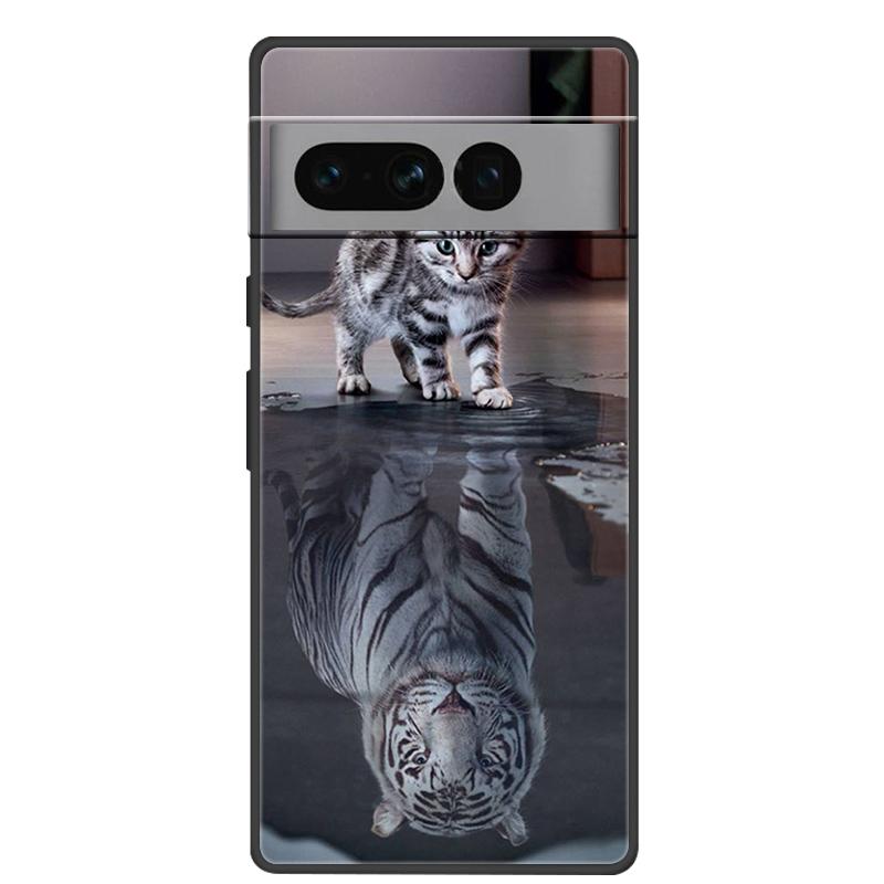 For Google Pixel 7 Pro Case Soft Black Silicone Bumper Butterfly Phone Cover for Googe Pixel7 7Pro Pixel7Pro Cases Fundas Coque