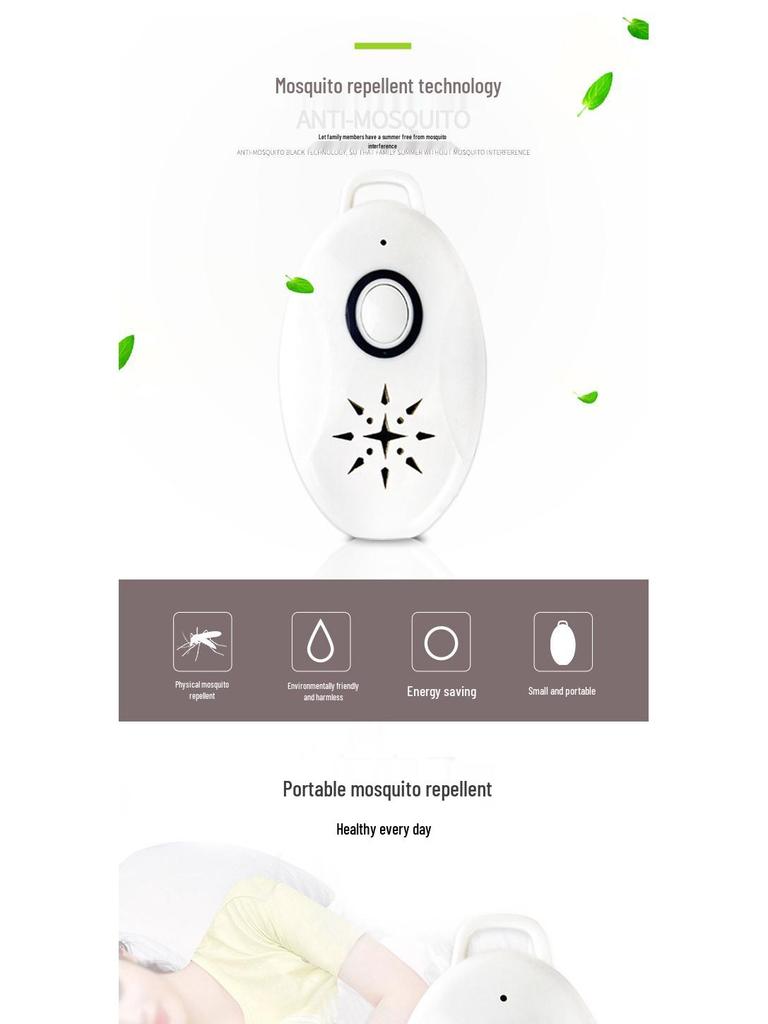 Portable USB Rechargeable Electronic Mosquito Repeller for Outdoor Use