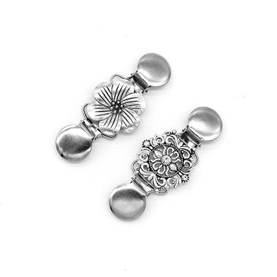 1 Pair Vintage Sweater Swirl Clip Cape Cloak Clips for Dress Retro Cardigan Clip Shawl Clasp Shirt Button Clip for Girl Women