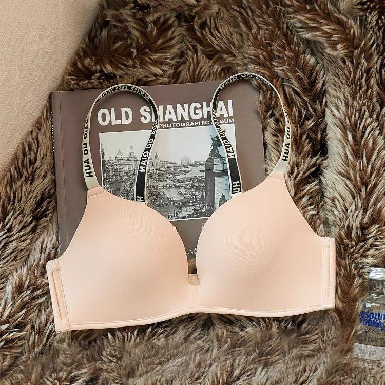 New alphabet shoulder strap thin collection breast sexy pure desire comfortable bra set