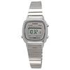 CASIO wristwatch womens digital design LA670WA-7 silver gray overseas model