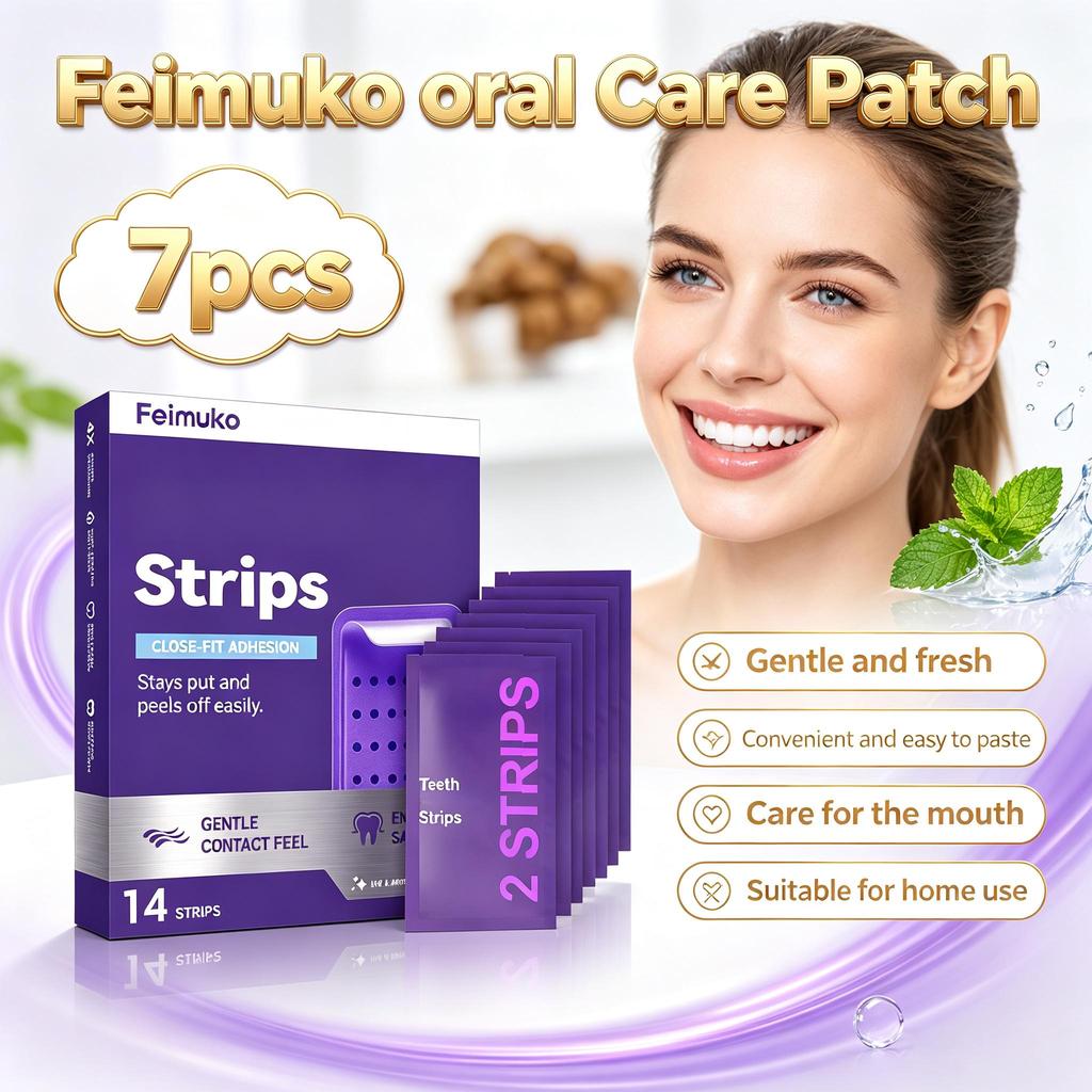 Feimuko oral care stickers are gentle, fresh, convenient and easy to stick, daily portable, suitable for home care of the mouth 14pcs