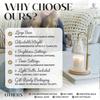 Adjustable Dimmable Electric Candle Warmer Lamp for 8 Oz Jar Candles, Modern Design, White Finish, Compatible with All Wax TypesZZ57 S06