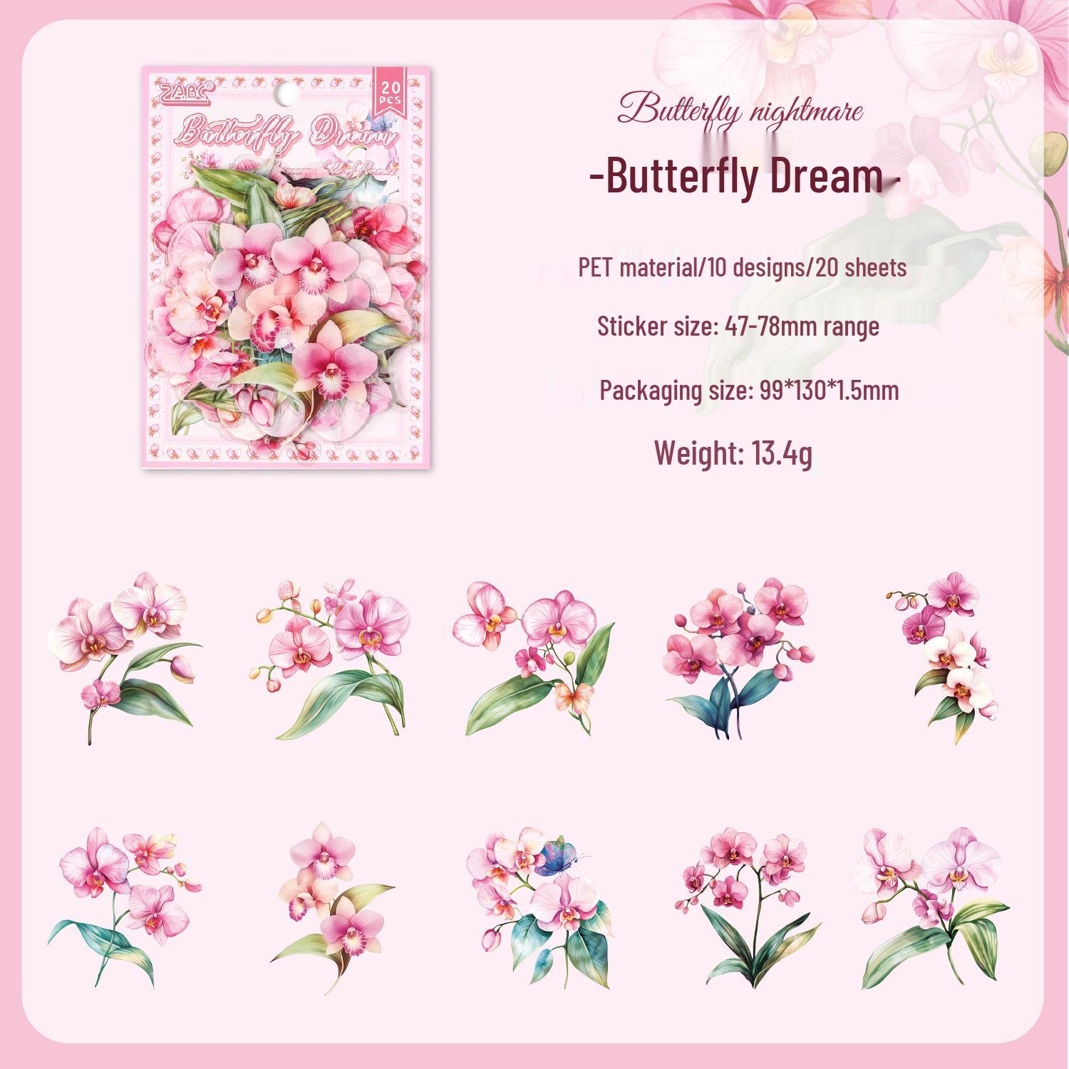 

Водонепроникні наліпки з квітковими пейзажами Юечжень: Високоякісний ПЕТ набір для журналу