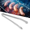 BBQ Sausage Turning Tong 15 Inches Long Handle Stainless Steel Grilling Tong for Outdoor Grill Bacon
