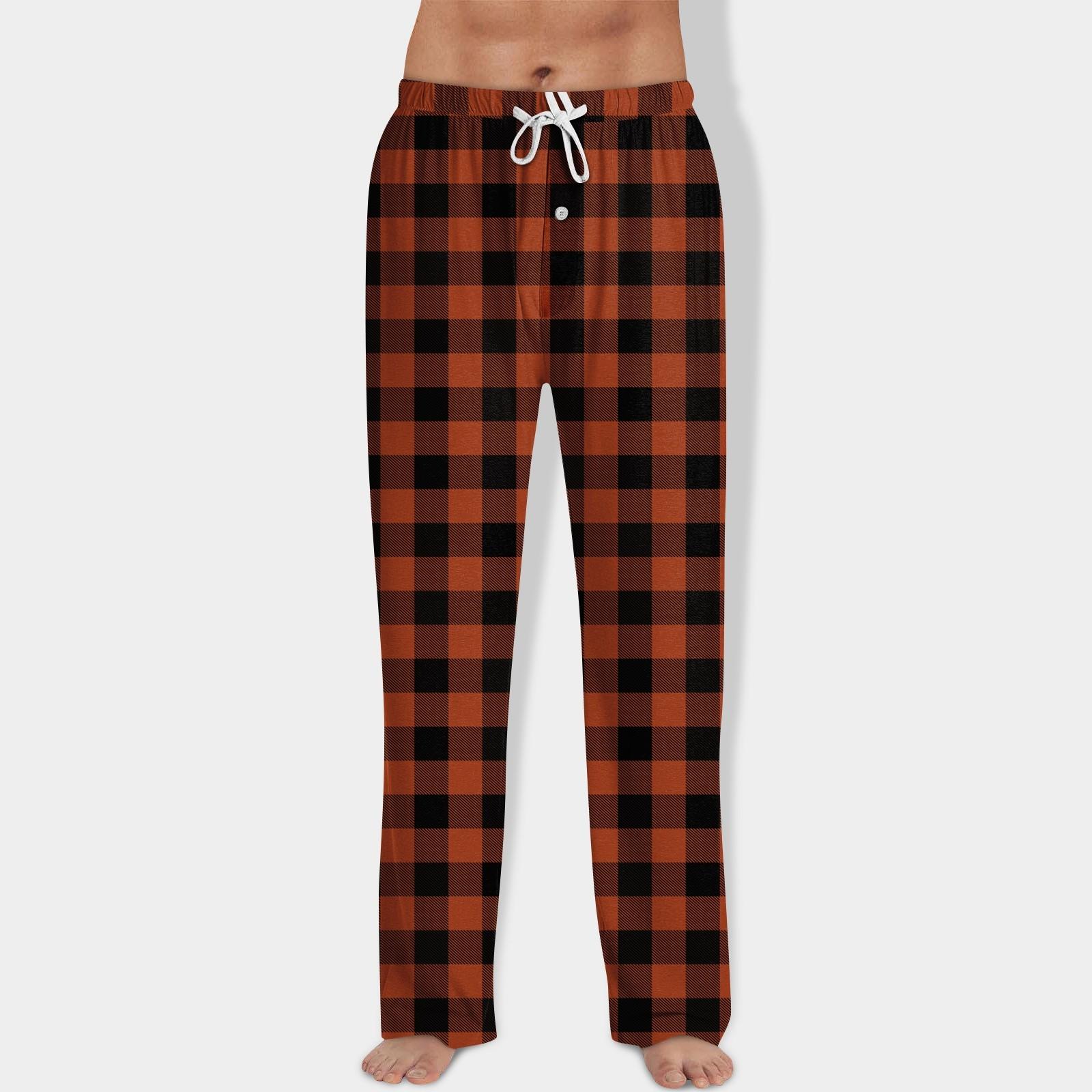 

Мужские домашние брюки с принтом Allover, пижамные брюки для сна, длинные брюки, пижамные брюки, брюки для йоги L коричневый