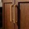 Natural Solid Wood Cabinet & Wardrobe Handle - Long, Cream Style