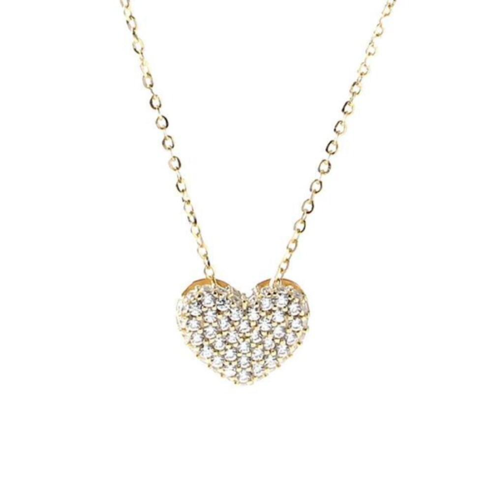 [Onoma] Onm Bijou Holic 92.5 Silver Gold-Plated Aurora Heart Women's Necklace (16462805)