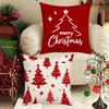 Tree Christmas Snowflake Print Pillowcase Merry Christmas Decorations Room Decor Flax Pillow Case Room Decoration Pillow Cover