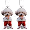 Acrylic Ballwear Teddy Dog Cars Pendant Backpack Hangings Household Product Decoration Auto Interior Decor Accessories Ornaments