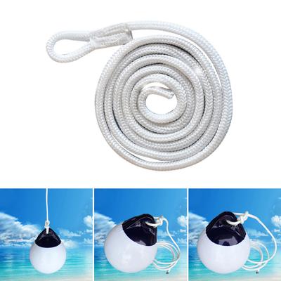 Cime da Parabordi 5FT Cima di Ormeggio Doppia Trecciata Marina con Occhiello Linea da Parabordi per Accessori Yacht Durevole