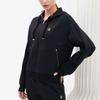 Fila Athletics Solid Loose Fit Sports Casual Long Sleeve Knit Hooded Jacket Women Jackets Deep-Black A11W241507F-BK