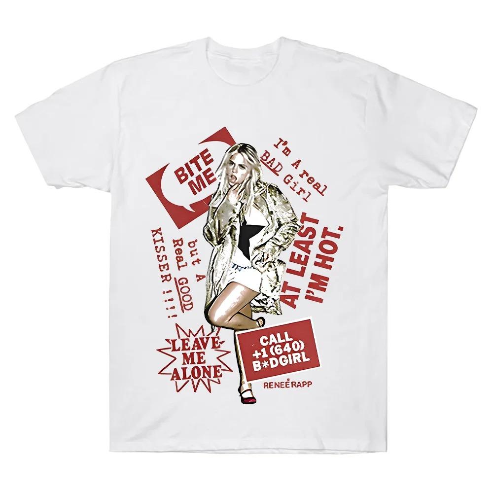 Unisex's Women High Quality Comfort T-shirts Reneé Rapp Date Back Tour Tee Harajuku Fashion Graphic T Shirts Retro Cotton Clothes