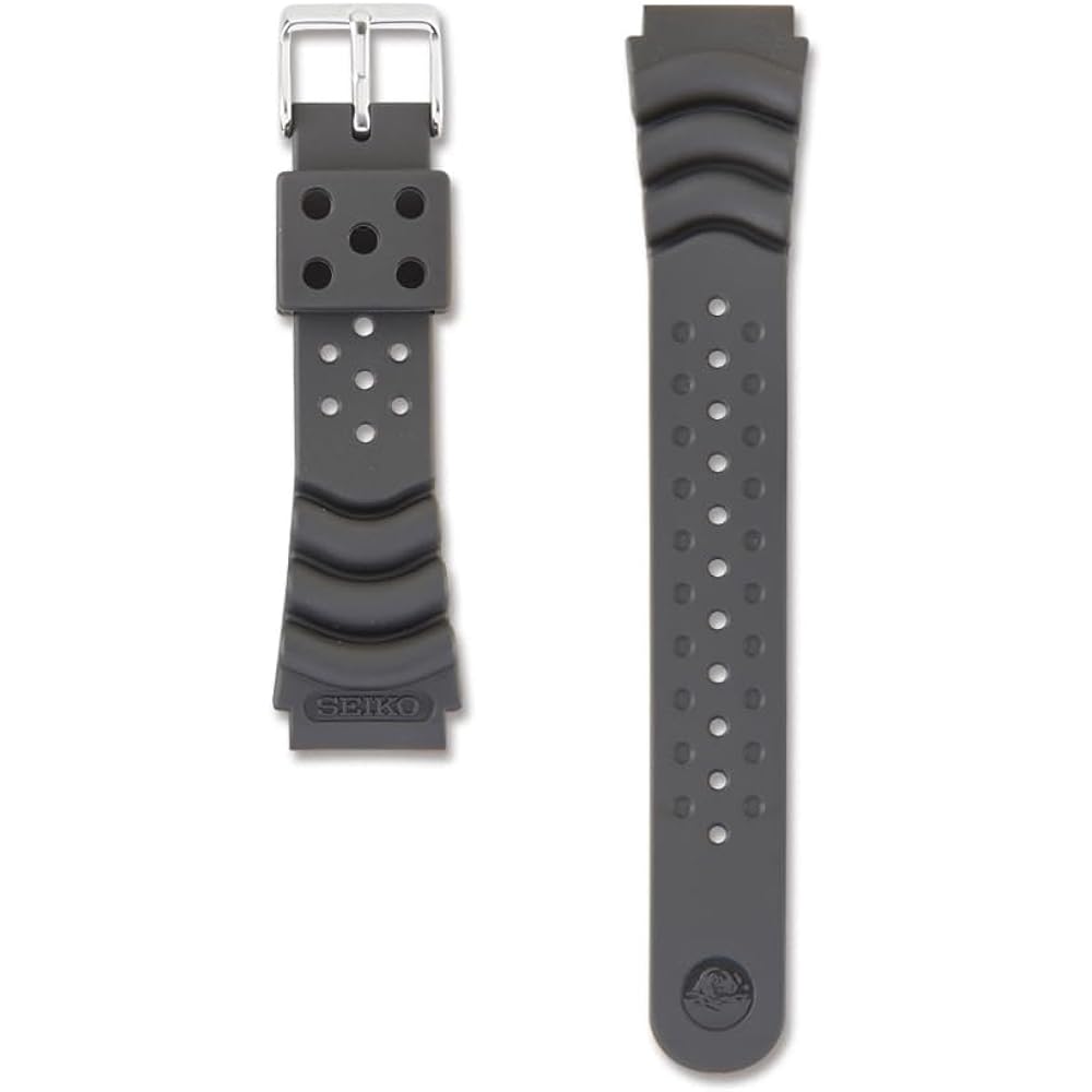 [Seiko Watch] Genuine Seiko Retail Strap, Urethane, Buckle Width 20mm, Strap Width 18mm, Black DB...