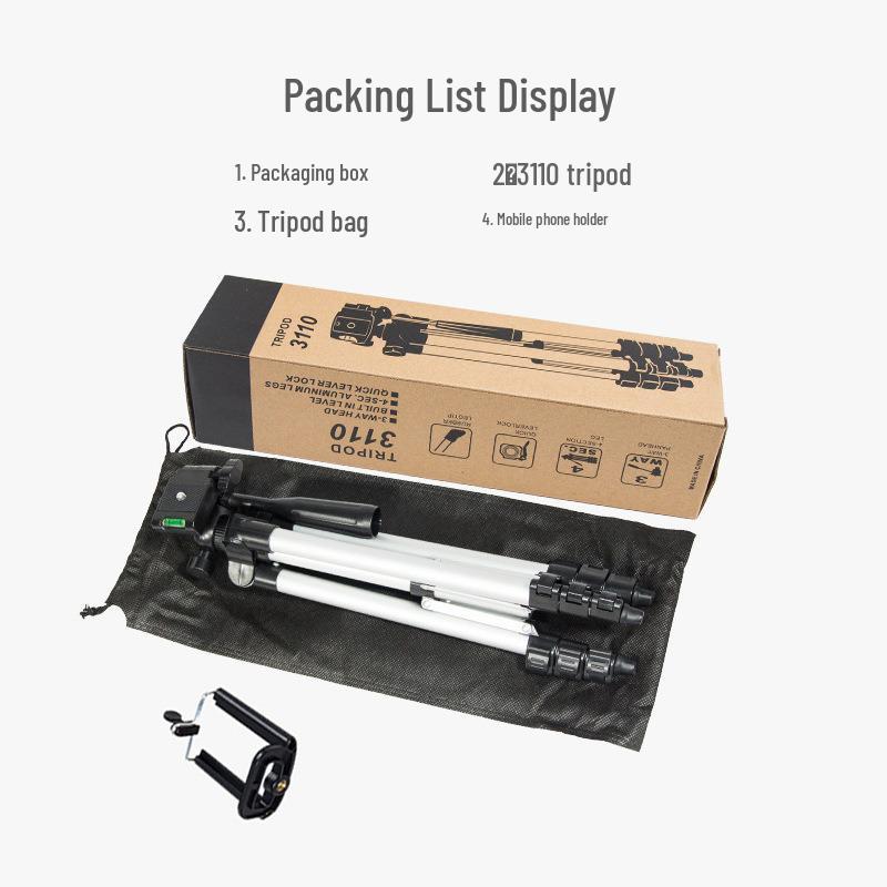 Compact Camera Tripod & Mobile Phone Holder for Selfie, Live Streaming, and Photography