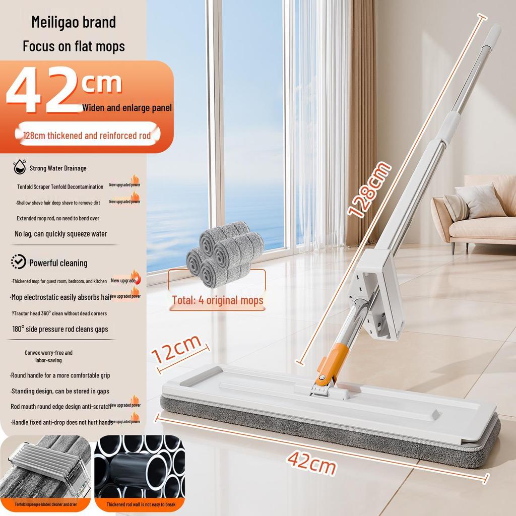 Dual-Use Flat Mop 2025: Wet/Dry Hands-Free Cleaning