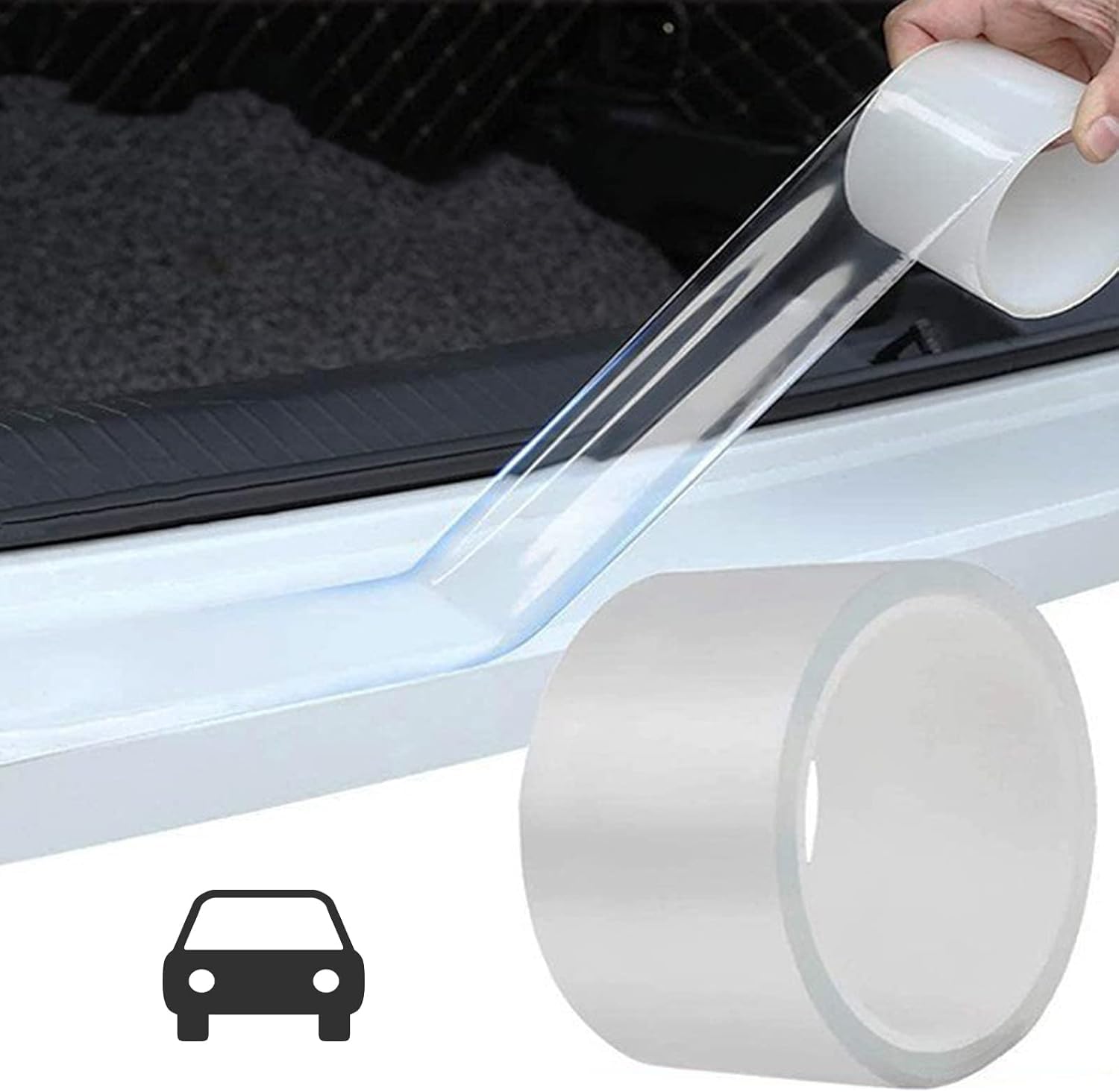 

wowjimi Пленка для дверей автомобиля, Прозрачная, Легко устанавливается и снимается, Пыленепроницаемая, Ударопрочная, Грязеотталкивающая, Смола, 10cm*10m
