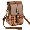 Women Fashion Bohemian Style Printed Phone Bag PU Leather Versatile Single Shoulder Bag Ethnic Style Luxury Handbag For Ladies