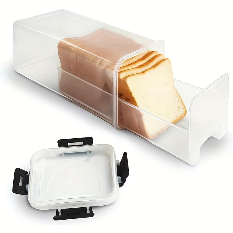 Bread Box with Lid Reusable Sandwich Bread Pasta Storage Box Clear Plastic Food Storage Container For Kitchen Organization