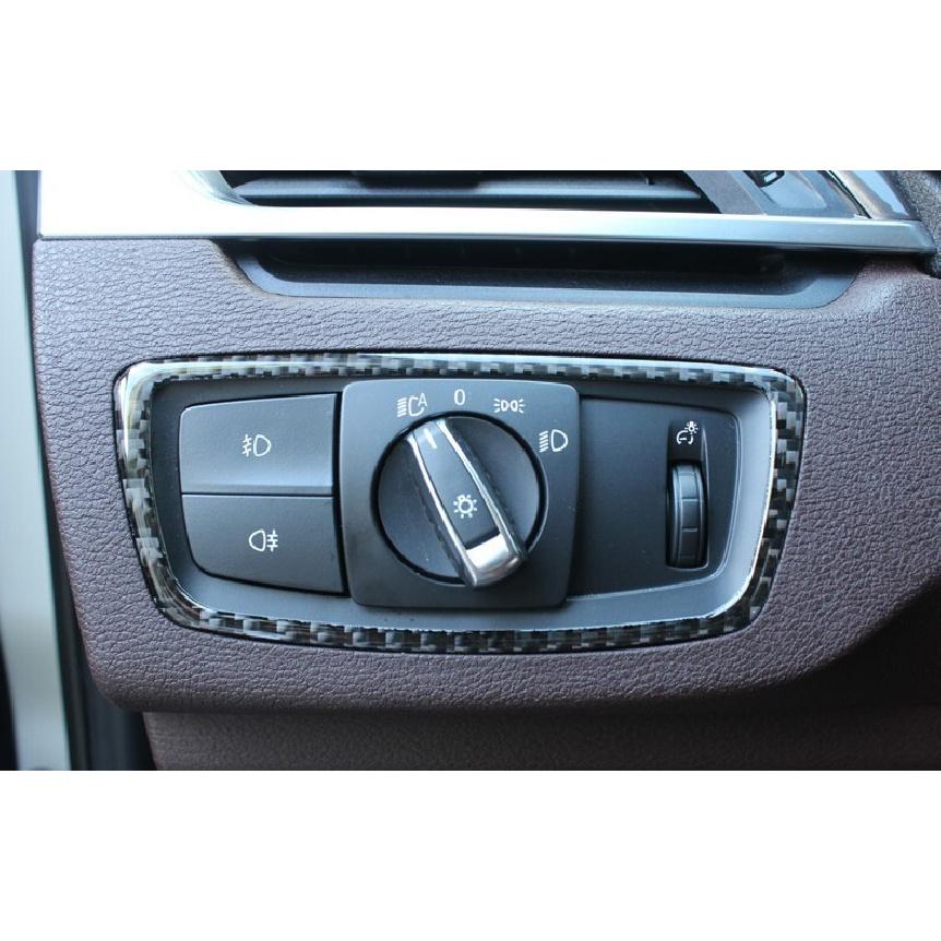 For BMW X1 2016-2022 Real Carbon Fiber Function Control Button Frame Trim 1PCS