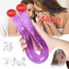 Dvigubos galvos dildo ilgas želė Realistiškas dvigalvis dildo, lankstus, didelis dildo moterims, masturbatorėms, lesbietėms