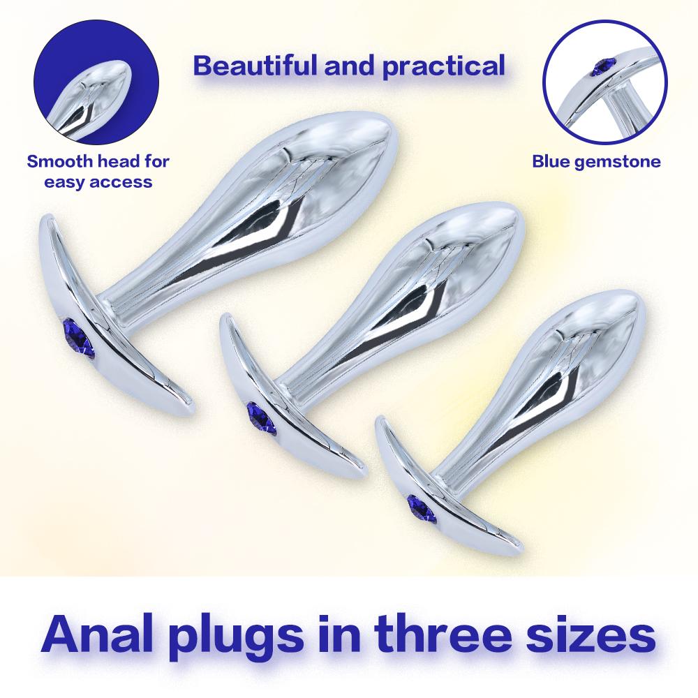 Metal Anal Plug P-Spot Stimulator - Prostate Massager Butt Plug Wearable Sex Toy for Men & Women