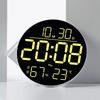 LED Multi-Function RGB Wall Light with Clock Date and Temperature Display Auto DST Timer Alarm Remote Control RGB LED Wall Clock