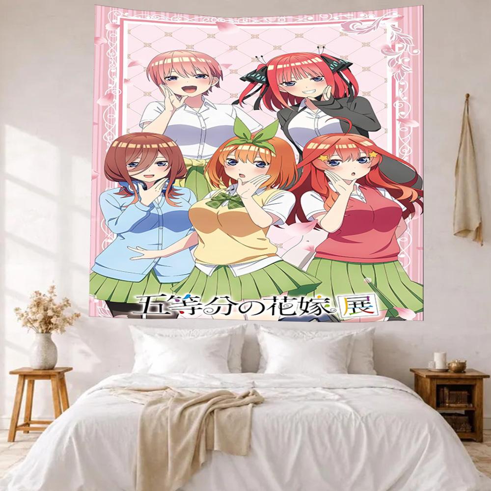 Quintessential Quintuplets1 Wall Decor Tapestry Art For Pet Memorial Birthdaywedding Party Backdrop Family Gift