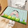 Alfombra de Piso de Dibujos Animados de Pascua,Conejo,Huevo de Pascua,Decoración de Sala de Estar