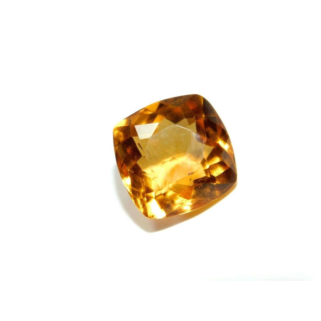 10.35 Ct Natural Topaz Loose Gemstone CERTIFIED Yellow Square Cushion Cut
