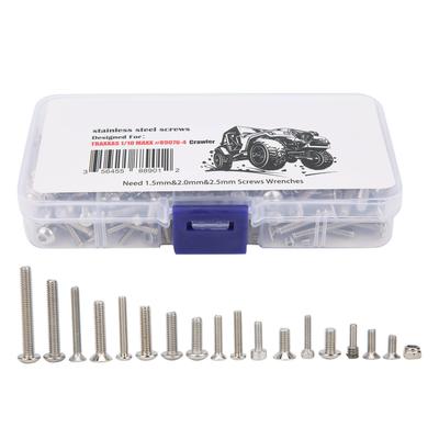 RC Auto Edelstahl Schrauben Box Set Zubehör für Traxxas Maxx 110 Fernbedienungsauto