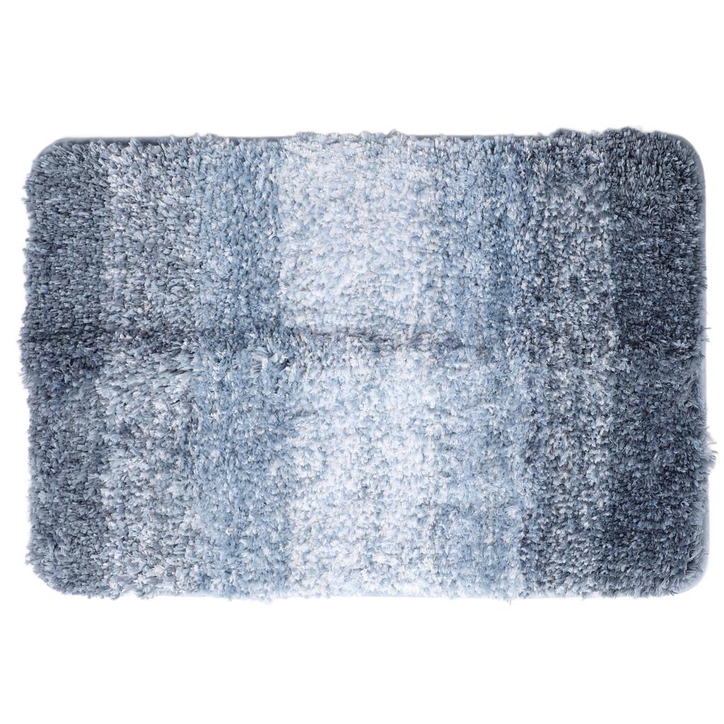 Bathroom Rugs Gradient Color Anti Slip Absorbent Polyester Fiber Bath Floor Mat for Home Entrance