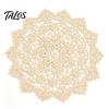 Heat Resistant Coasters for Dining Table Round Floral Lace Doily, Embroidered Coaster Place Mat, Insulating Foldable Kitchen Retro Doilies Teapot Vase