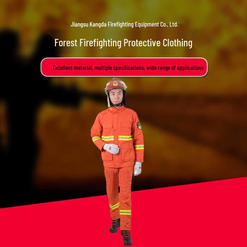 Flame Retardant Forest Firefighting Suit - Aramid Fabric with Inspection Report, Customizable M, Orange, Flame Retardant