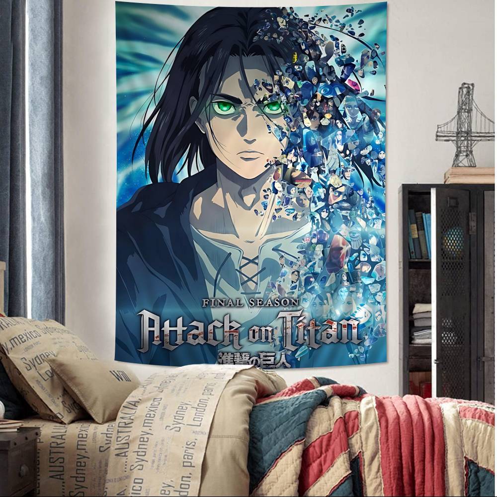 Anime Attack On Titan Τελική Σεζόν Anime Ταπετσαρία Hippie Λουλούδι Χαλιά Τοίχου Διακόσμηση Εστίας Κρέμασμα Τοίχου Διακόσμηση Σπιτιού