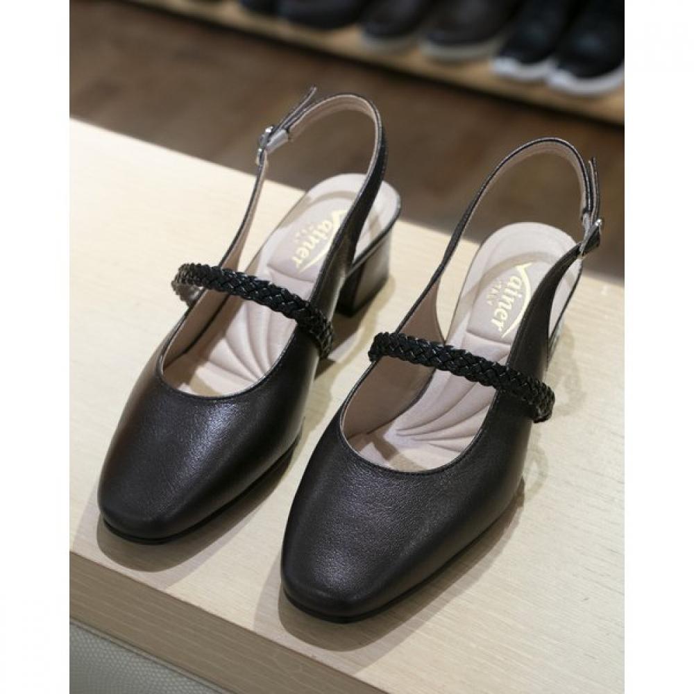 Vainer Женские S Комфортные Slingback Черный Жемчуг 126a 250