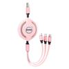 1Pcs Car Mounted Telescopic Three In One Mobile Phone Charger For Volvo XC60 XC90 S60 S80 S40 V40 V60 V70 V50 XC70