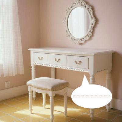 10 Pcs Unfinished Decorative Wood Trim Scalloped Edge DIY Moulding Trim for Cabinet Window Shelf Door Furniture Wall
