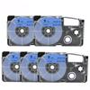 5 Packs 9mm Label Ribbons XR-9GN XR9BU XR9YW XR9WE Compatible for Casio EZ Label Printer KL8100 KL-100 KL-120 KL-750 Label Maker