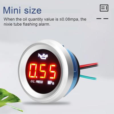 Misuratore di pressione dell'olio del motore dell'auto da 0-1,00 MPa con allarme lampeggiante