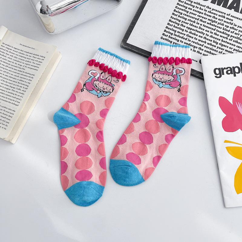 

Женские модные хлопковые носки с японским аниме-мультфильмом, длиной до середины и выше колена Standard (No Label)