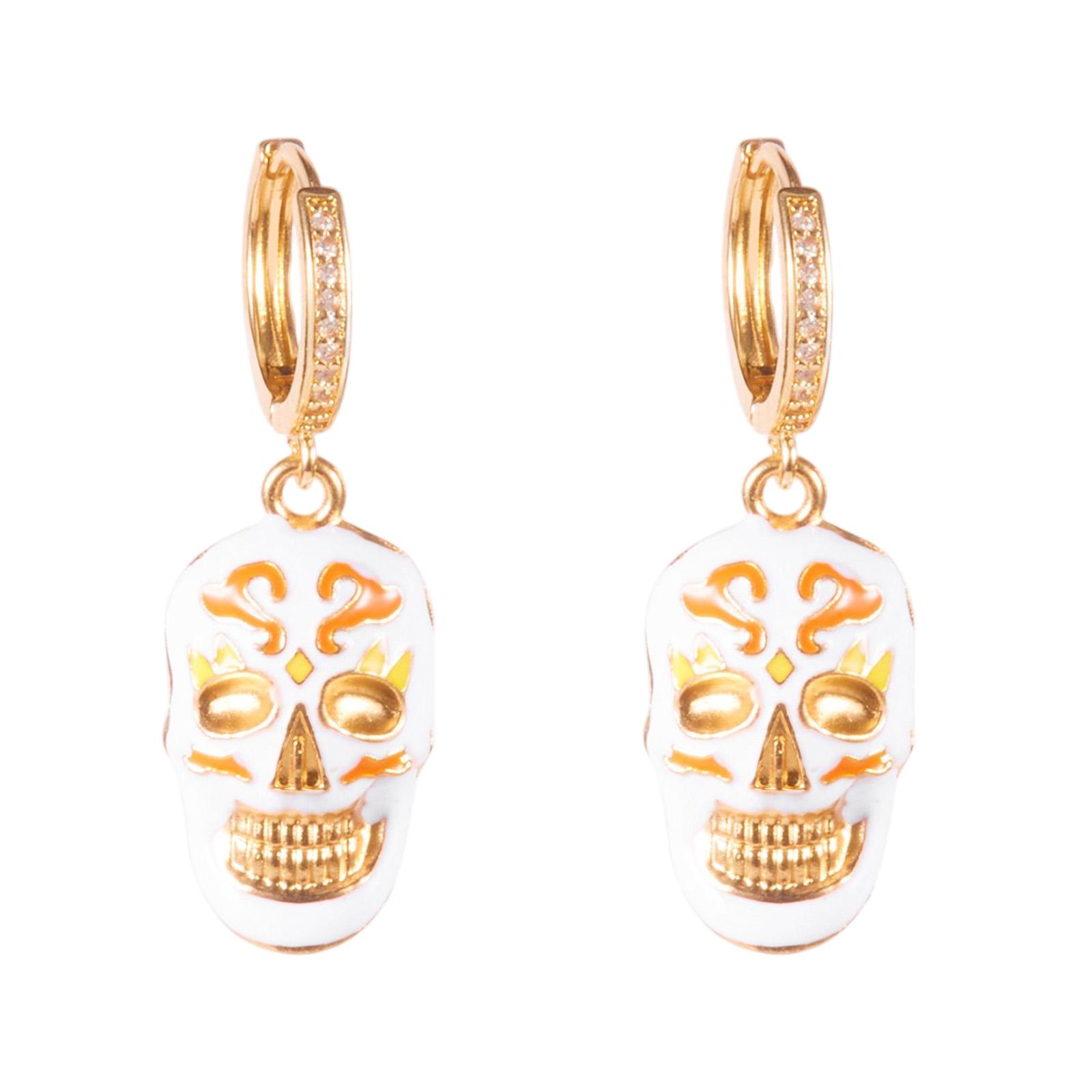 

New Halloween Pumpkin Cat Earrings for Women one size золотой