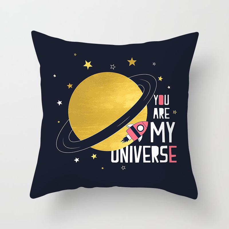 New Hand-painted Starry Sky Universe Printed Pillow Cover Home Sofa Pillow Car Cushion Back Cover